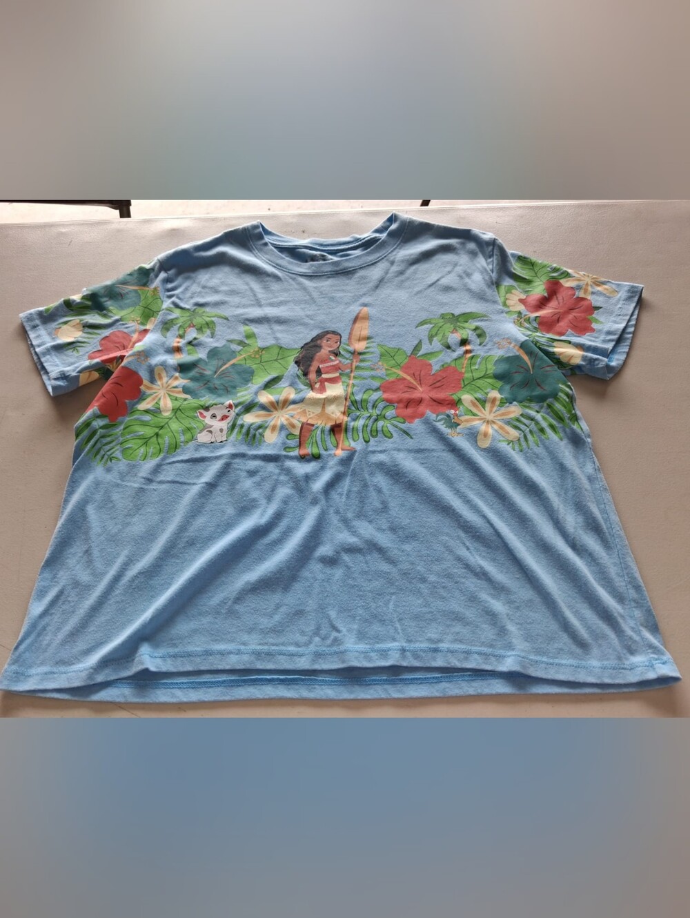 Girls' Light Blue Moana Graphic T-Shirt